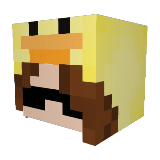 xdEinCookie Minecraft avatar head, 3D render