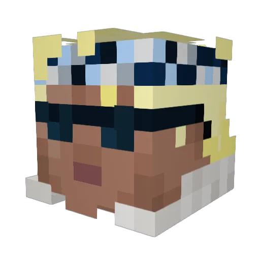 xdMilkshake Minecraft avatar head, 3D render