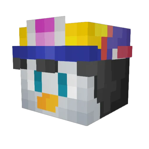 xdTeoMira Minecraft avatar head, 3D render