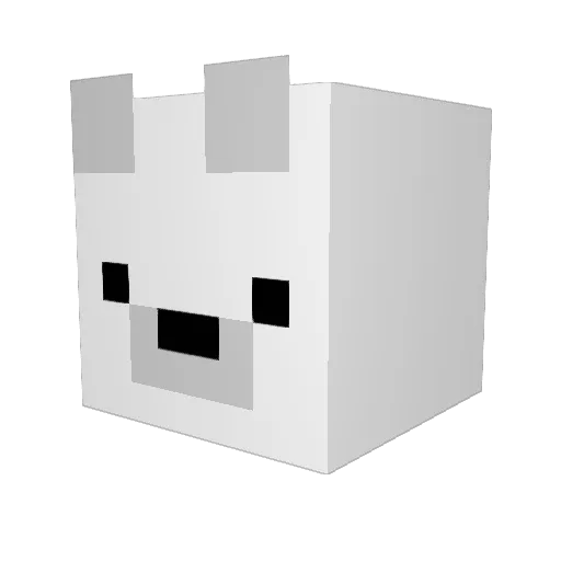 xdZarriss Minecraft avatar head, 3D render