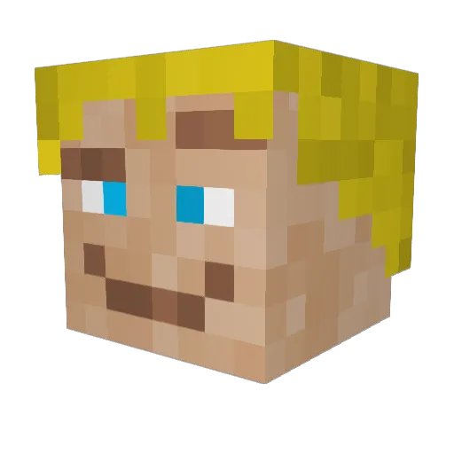 xd_AgentPoes Minecraft avatar head, 3D render
