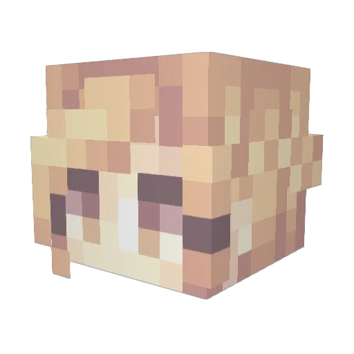 xd_Asuna Minecraft avatar head, 3D render