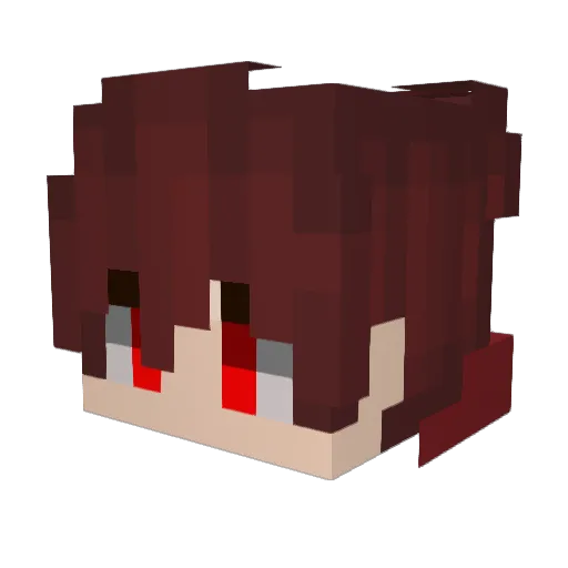 xd_Darkness Minecraft avatar head, 3D render