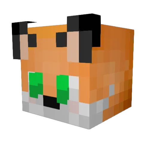 xd_MrMeme Minecraft avatar head, 3D render