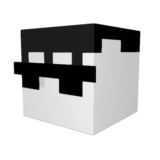 xd_RYTS Minecraft avatar head, 3D render