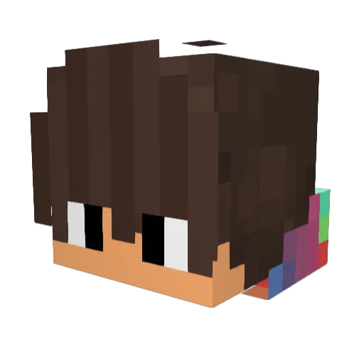 xd_Razzy Minecraft avatar head, 3D render