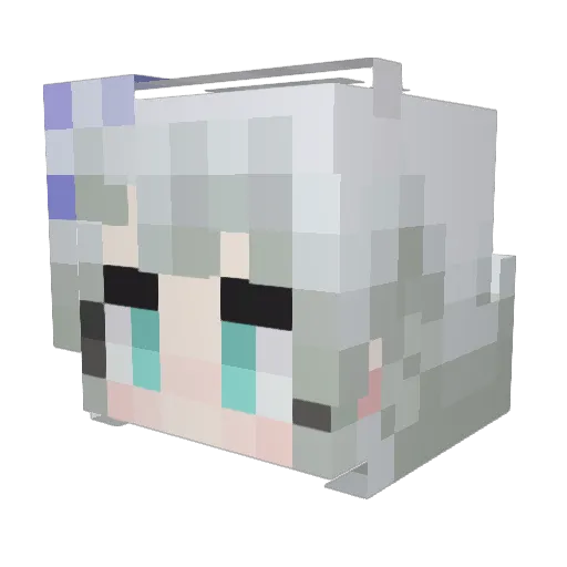 xdaimi Minecraft avatar head, 3D render