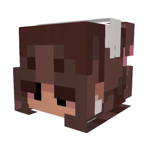 xdeada Minecraft avatar head, 3D render