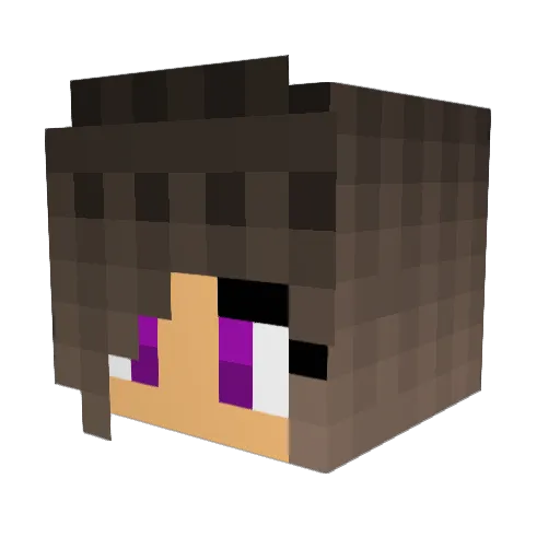 xdeanna Minecraft avatar head, 3D render