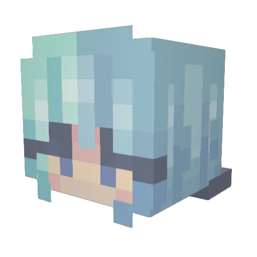 xdeathunicornx Minecraft avatar head, 3D render