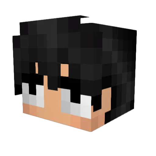 xdetal Minecraft avatar head, 3D render
