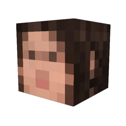 xdfantix Minecraft avatar head, 3D render