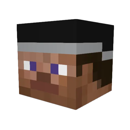 xdfunzies Minecraft avatar head, 3D render