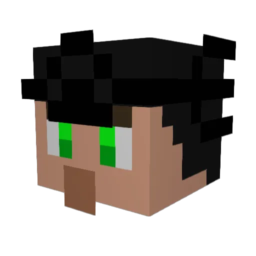 xdie_red Minecraft avatar head, 3D render