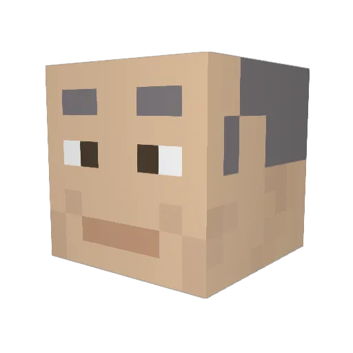 xdiestxd Minecraft avatar head, 3D render
