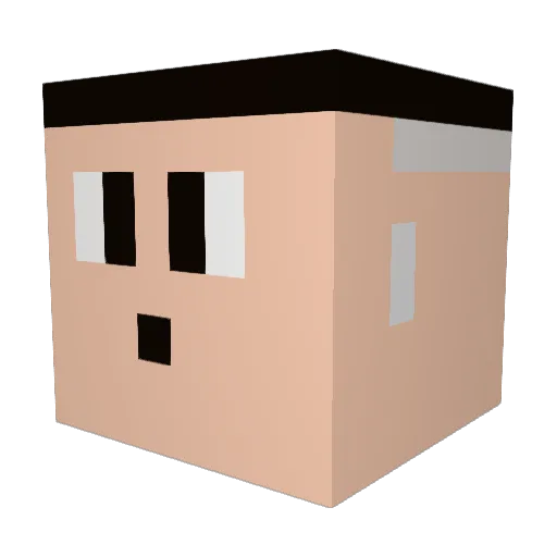 xdkidz Minecraft avatar head, 3D render