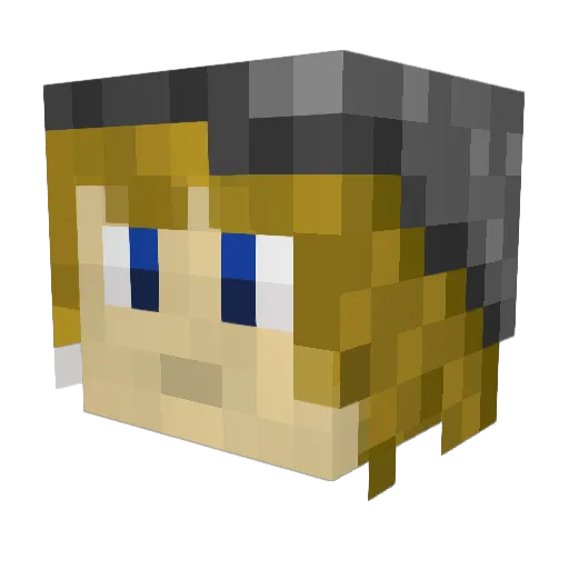 xdlolzdx Minecraft avatar head, 3D render