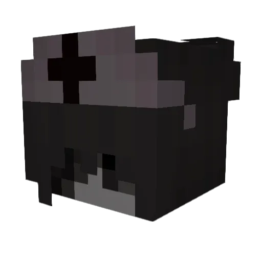 xdluna Minecraft avatar head, 3D render