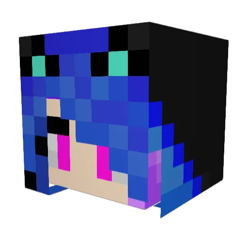 xdmanbeast Minecraft avatar head, 3D render