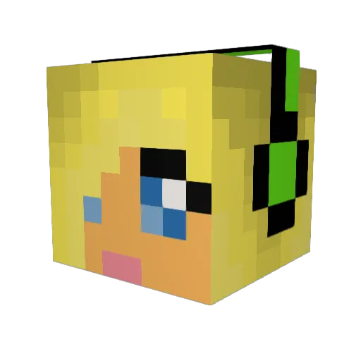 xdonvala Minecraft avatar head, 3D render