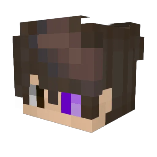 xdpng Minecraft avatar head, 3D render