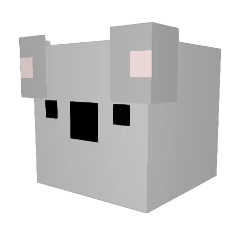 xdpurr Minecraft avatar head, 3D render