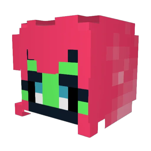 xdraptor Minecraft avatar head, 3D render