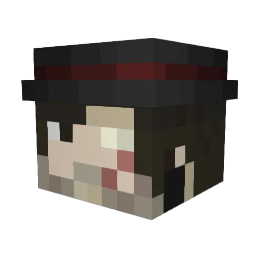 xdsu Minecraft avatar head, 3D render