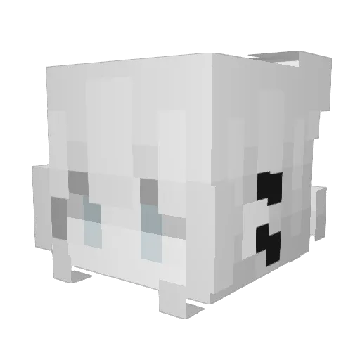 xdu2_1nr9_3D7X Minecraft avatar head, 3D render