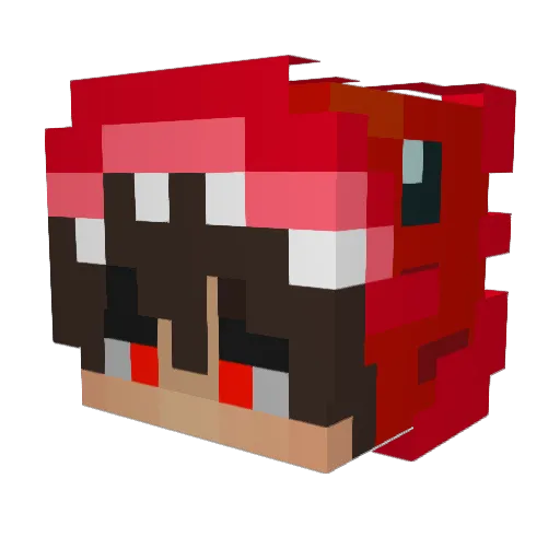 xdvff Minecraft avatar head, 3D render