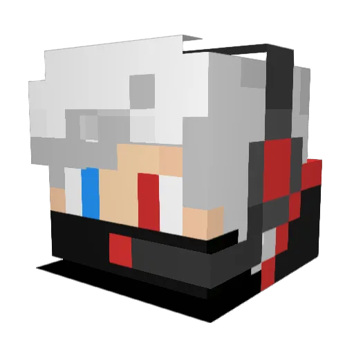 xdwe Minecraft avatar head, 3D render