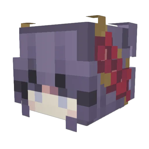 xe11za Minecraft avatar head, 3D render