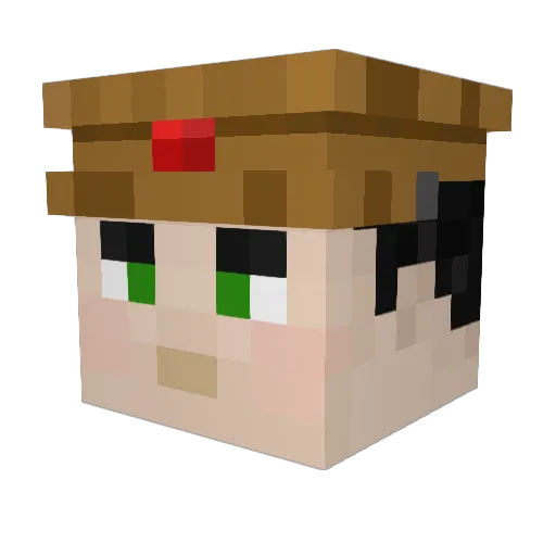 xeDreal Minecraft avatar head, 3D render