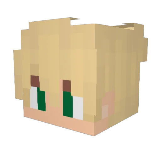 xec788 Minecraft avatar head, 3D render