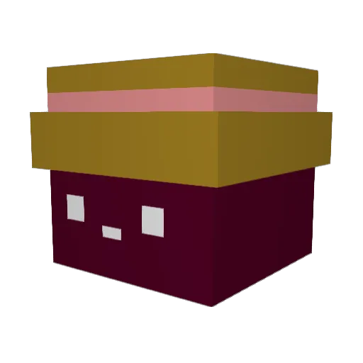 xeebew Minecraft avatar head, 3D render