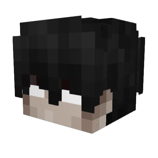 xefah Minecraft avatar head, 3D render