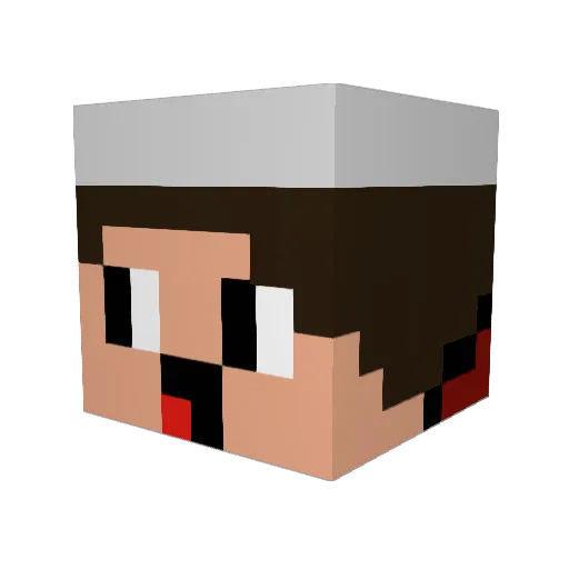 xehex Minecraft avatar head, 3D render