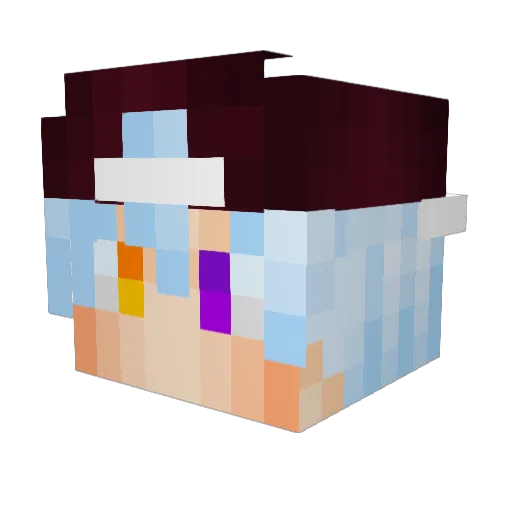 xeib3ck Minecraft avatar head, 3D render