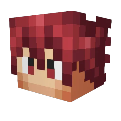 xeiiii Minecraft avatar head, 3D render