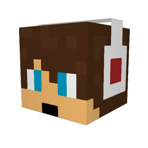 xelalv Minecraft avatar head, 3D render