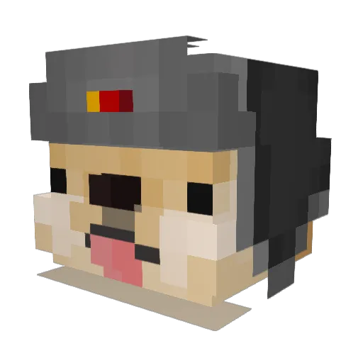 xelandres Minecraft avatar head, 3D render