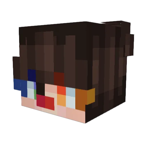 xelean0r Minecraft avatar head, 3D render