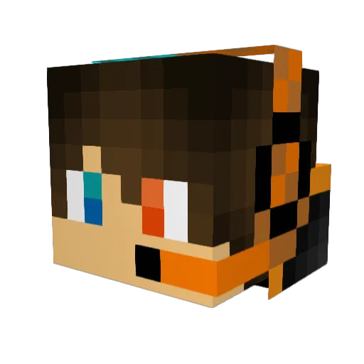 xelenox Minecraft avatar head, 3D render