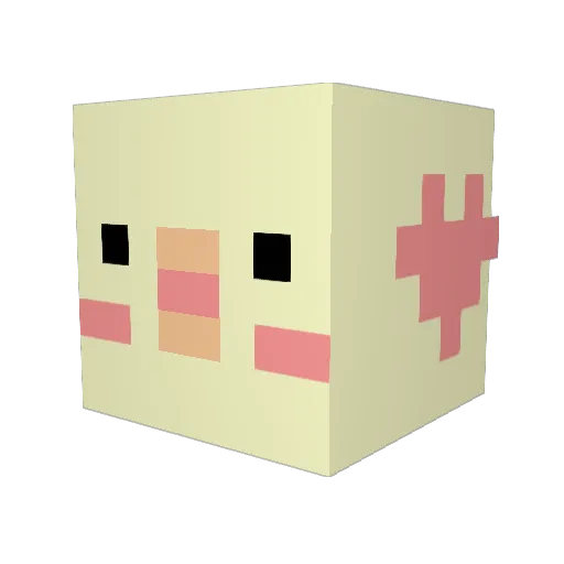 xelfax Minecraft avatar head, 3D render