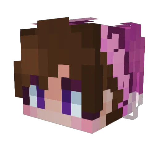 xellish Minecraft avatar head, 3D render