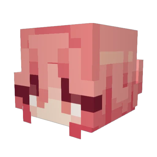 xelqi Minecraft avatar head, 3D render