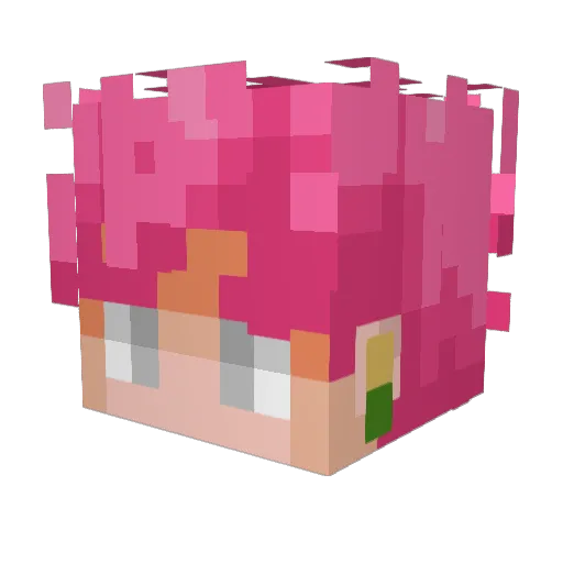 xelyer Minecraft avatar head, 3D render