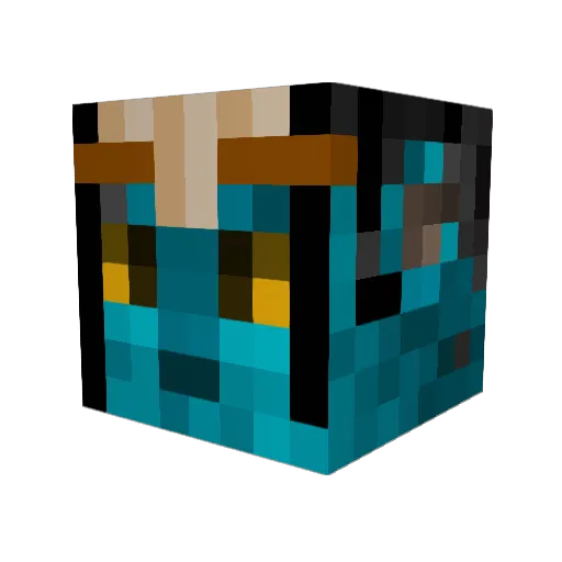 xenby_ Minecraft avatar head, 3D render