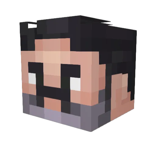 xency Minecraft avatar head, 3D render