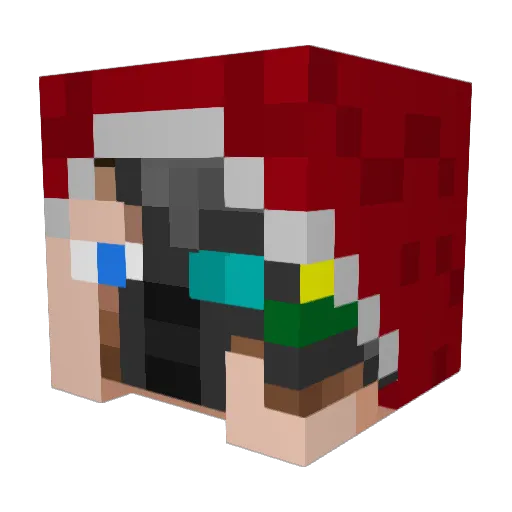 xenei Minecraft avatar head, 3D render